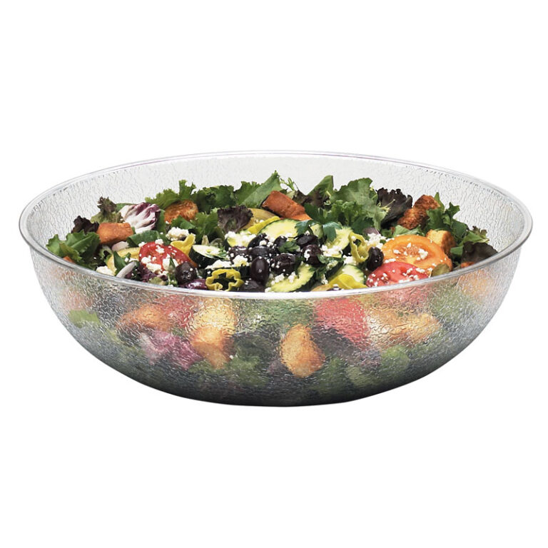Ensaladera empedrada de policarbonato, 38,1 cm de Ø, 10,6 L — Caja de 4 unidades