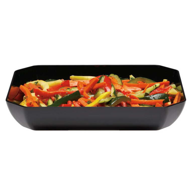 Ensaladera octogonal de SAN, 30,5 x 25,4 x 5 cm, 2,8 L — Caja de 6 unidades