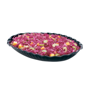 Ensaladera ovalada de SAN, 40 x 28,7 x 5,5 cm, 3,2 L negro
