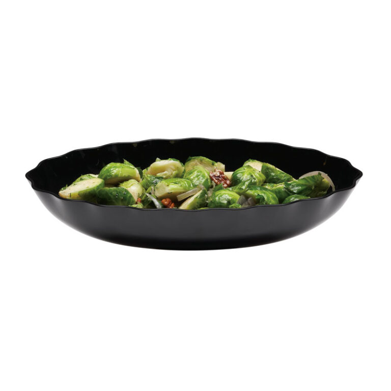 Ensaladera ovalada festoneada de SAN, 38 x 25,4 x 5 cm, 2,8 L — Caja de 6 unidades