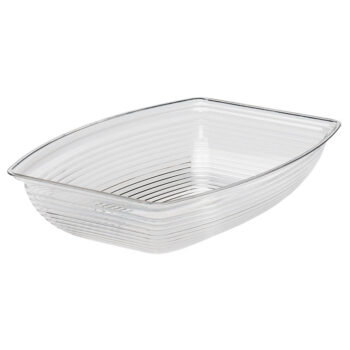 Ensaladera rectangular de policarbonato, 30,8 x 22,9 cm, 2,7 L transparente