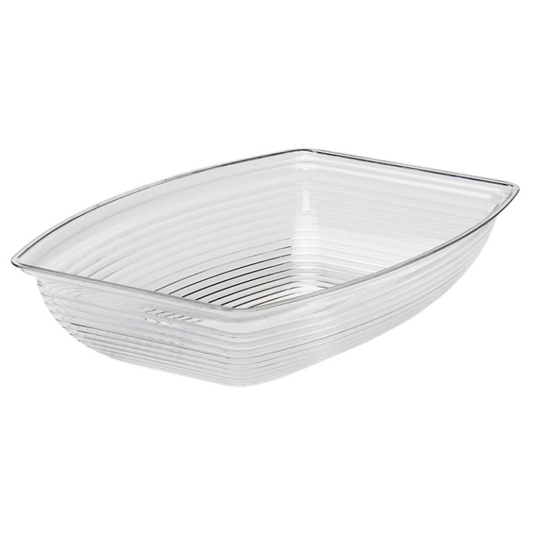 Ensaladera rectangular de policarbonato, 37 x 27,3 cm, 4,7 L — Caja de 4 unidades