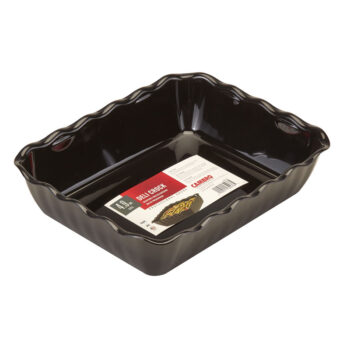 Ensaladera rectangular de SAN, 26,5 x 33,5 x 8 cm, 4,6 L negro