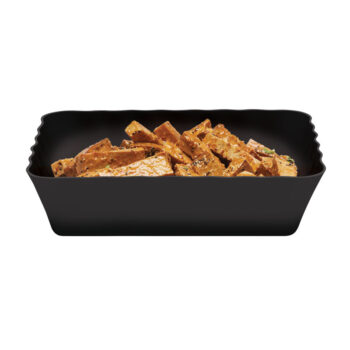 Ensaladera rectangular festoneada de SAN, 31,8 x 25,4 x 7,6 cm, 4,3 L
