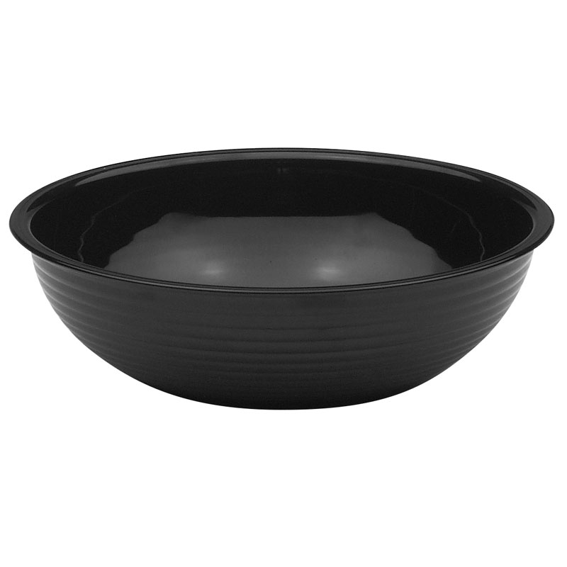 Ensaladera redonda de policarbonato, 15,2 cm de Ø, 564 ml negro