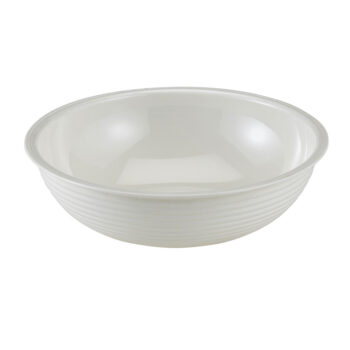Ensaladera redonda de policarbonato, 20,3 cm de Ø, 1,6 L blanco