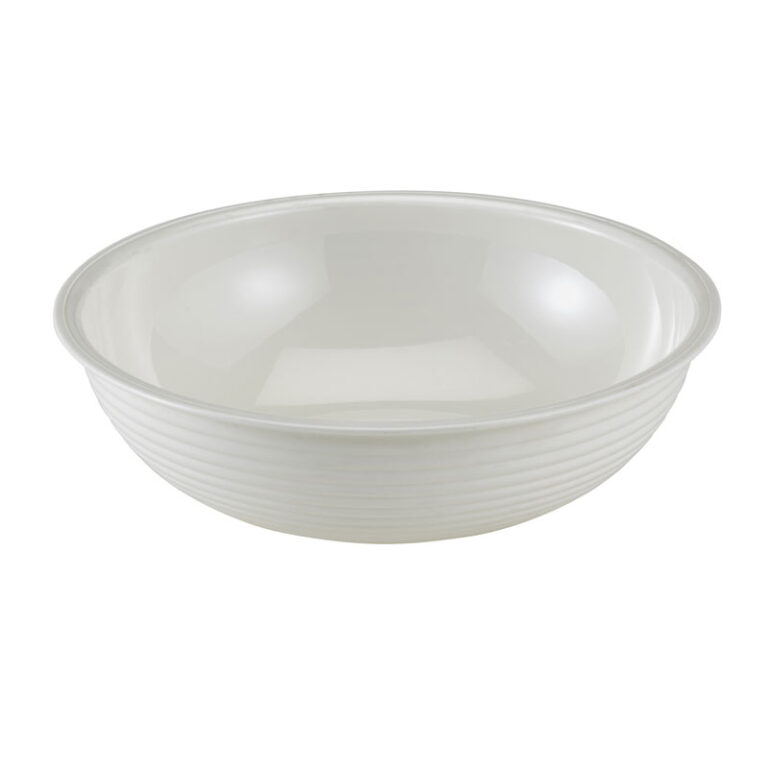 Ensaladera redonda de policarbonato, 20,3 cm de Ø, 1,6 L — Caja de 12 unidades