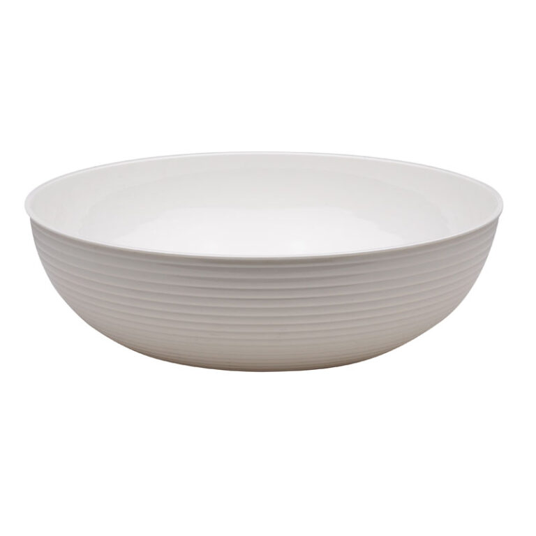 Ensaladera redonda de policarbonato, 30,5 cm de Ø, 5,5 L — Caja de 12 unidades