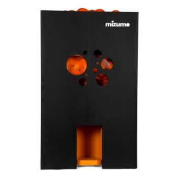 Exprimidor de naranjas automático de diseño en color negro, de 22 naranjas por minuto