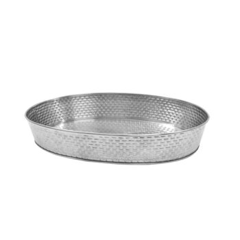 Bandeja ovalada TableCraft Brickhouse de acero inoxidable, 31 x 22 cm