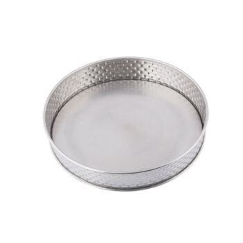 Bandeja redonda TableCraft Brickhouse de acero inoxidable, 21 cm