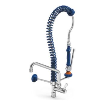 Grifo de ducha extra bajo de dos aguas con caño orientable