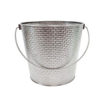 Cubo grande TableCraft Brickhouse de acero inoxidable, 23,5 x 21 cm