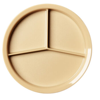 Plato de 3 compartimentos Cambro Camwear de policarbonato, Ø 24,1 cm