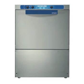 Lavavajillas de cesta 50x50 trifásico con calderín de 5.000 W y dosificadores