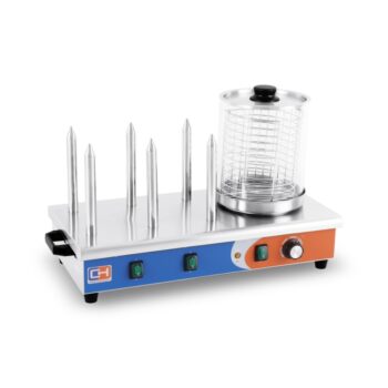 Máquina de perritos calientes de vapor con 6 pinchos