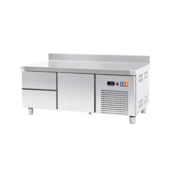 Mesa refrigerada baja de 134 cm con tres cajones