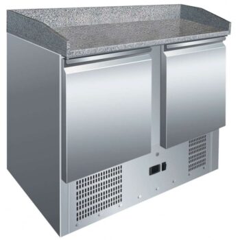 Mesa refrigerada de pizza de 104 cm y dos puertas