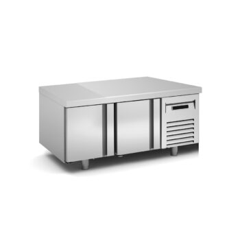 Mesa refrigerada baja de 600 mm con cajones y puerta, de 135 a 270 cm