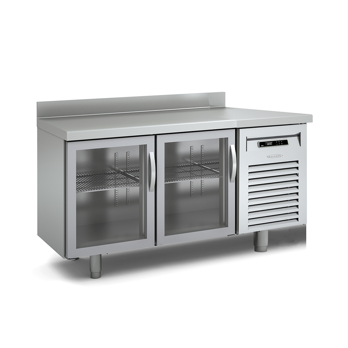 Mesa refrigerada snack de 307 cm con cinco puertas (puertas de vidrio)