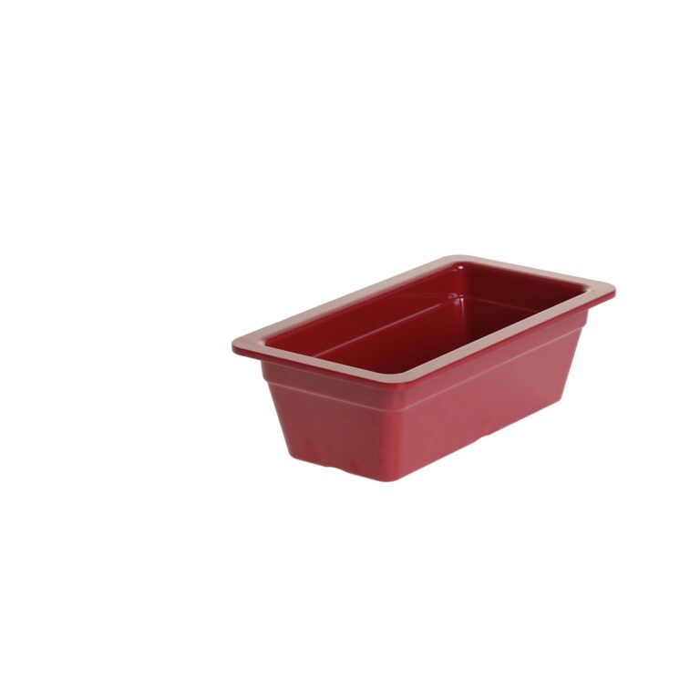 Recipiente GN 1/3 de melamina, 10 cm de profundidad, rojo — Caja de 9 unidades