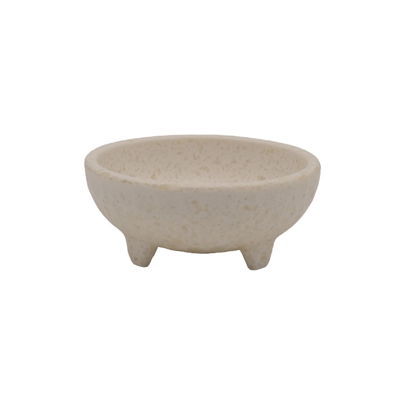 Molcajete de melamina para cocina mexicana, 118 ml blanco