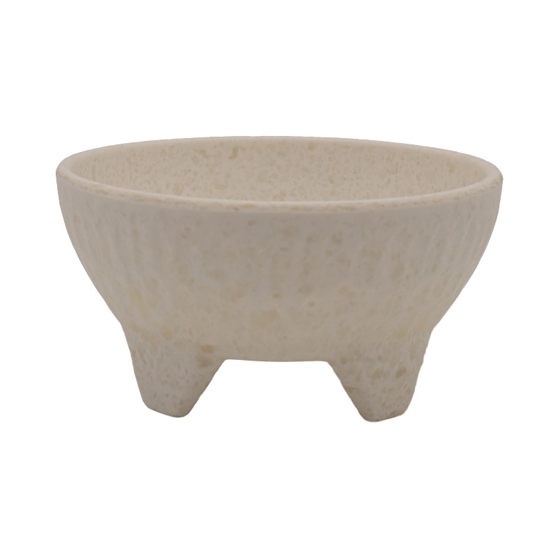 Molcajete de melamina para cocina mexicana, 300 ml blanco