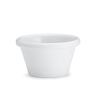 Ramekin liso de melamina sin BPA, 44 ml blanco