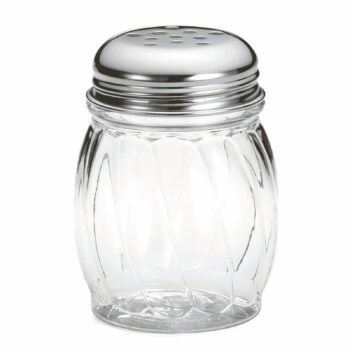 Salero y pimentero TableCraft con tapa perforada de metal cromado, 180 ml