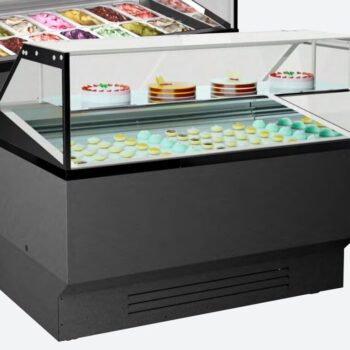 Vitrina de helados y pastelería de doble temperatura