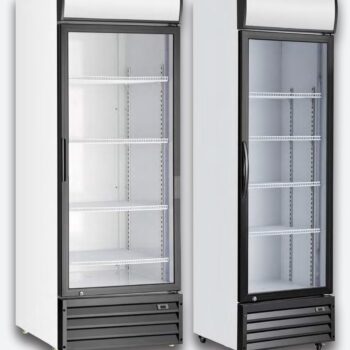 Armarios expositores refrigerados blancos con cajón luminoso