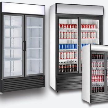 Armarios expositores refrigerados de dos puertas de cristal