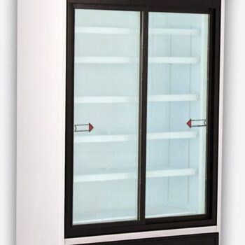 Armario expositor refrigerado de dos puertas correderas de cristal