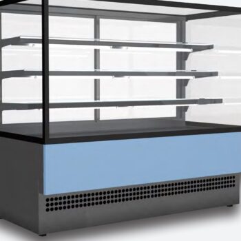 Vitrina de pastelería refrigerada de cristal recto