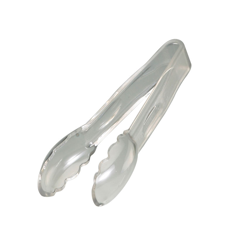 Pinza festoneada de policarbonato, 15 cm de largo transparente