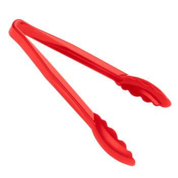 Pinza festoneada de policarbonato, 23 cm de largo rojo