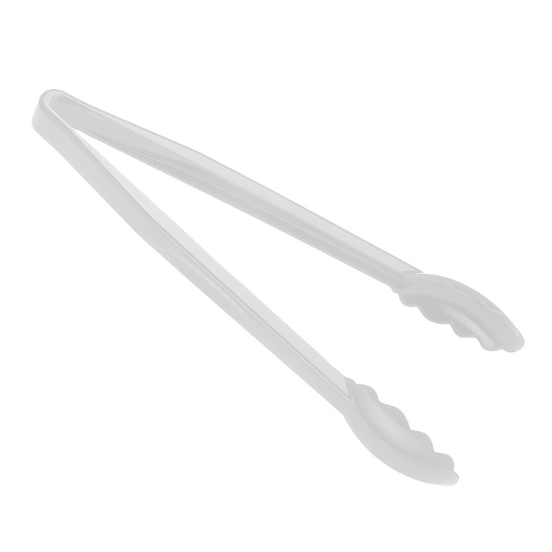 Pinza festoneada de policarbonato, 30,5 cm de largo blanco