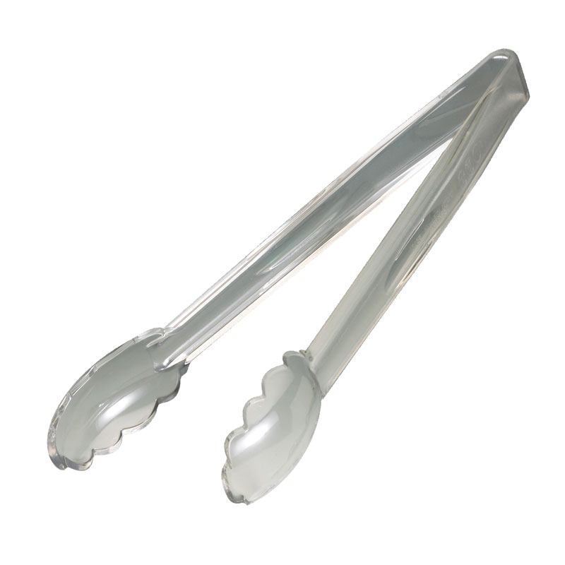 Pinza festoneada de policarbonato, 30,5 cm de largo transparente
