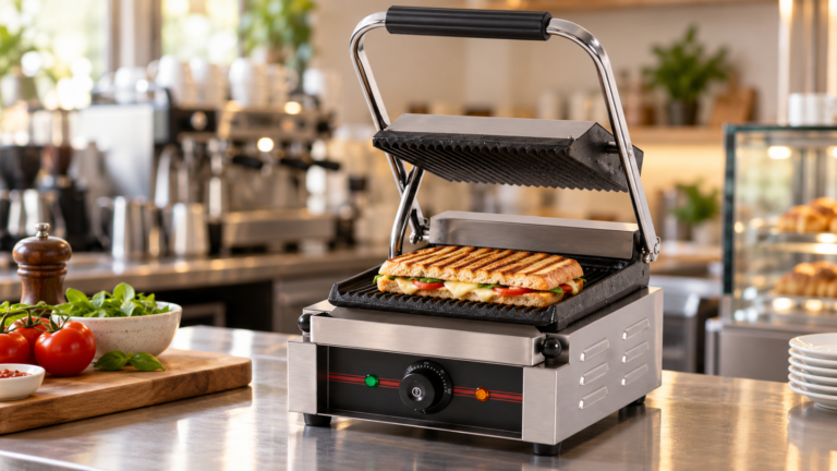 Plancha grill eléctrica: ¿lisa, ranurada, mixta o doble para tu negocio?