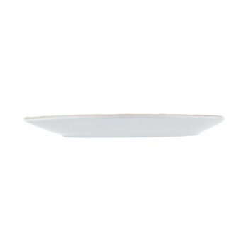 Plato de melamina, 22,5 x 19,5 x 2 cm, blanco