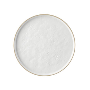 Plato redondo de melamina, 27 cm Ø, blanco