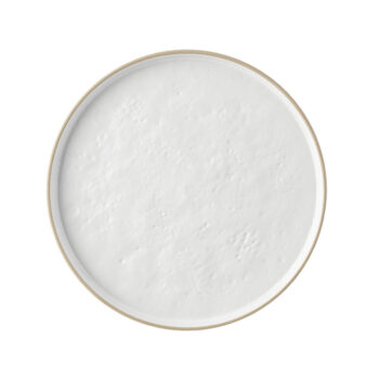 Plato redondo de melamina, 35,5 cm Ø, blanco