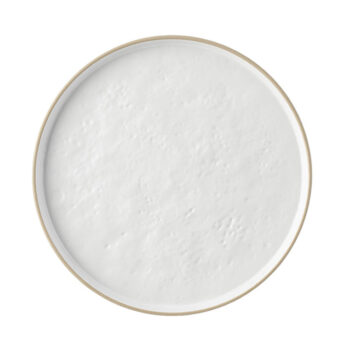 Plato redondo de melamina, 40,5 cm Ø, blanco