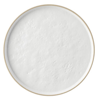 Plato redondo de melamina, 45,5 cm Ø, blanco