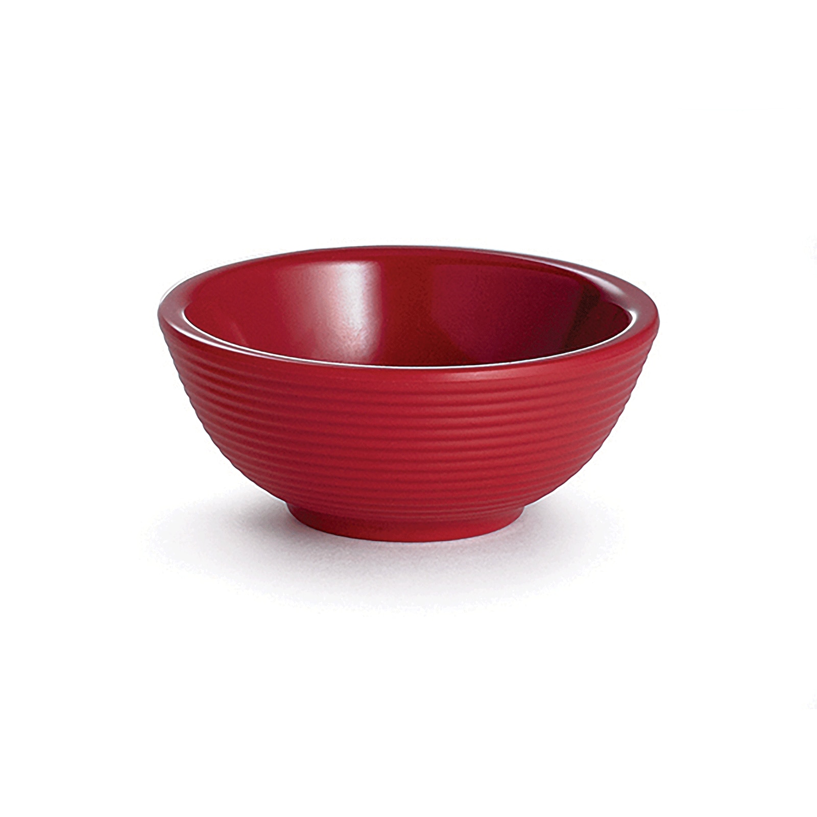 Ramekin redondo acanalado TableCraft de melamina, 60 ml rojo