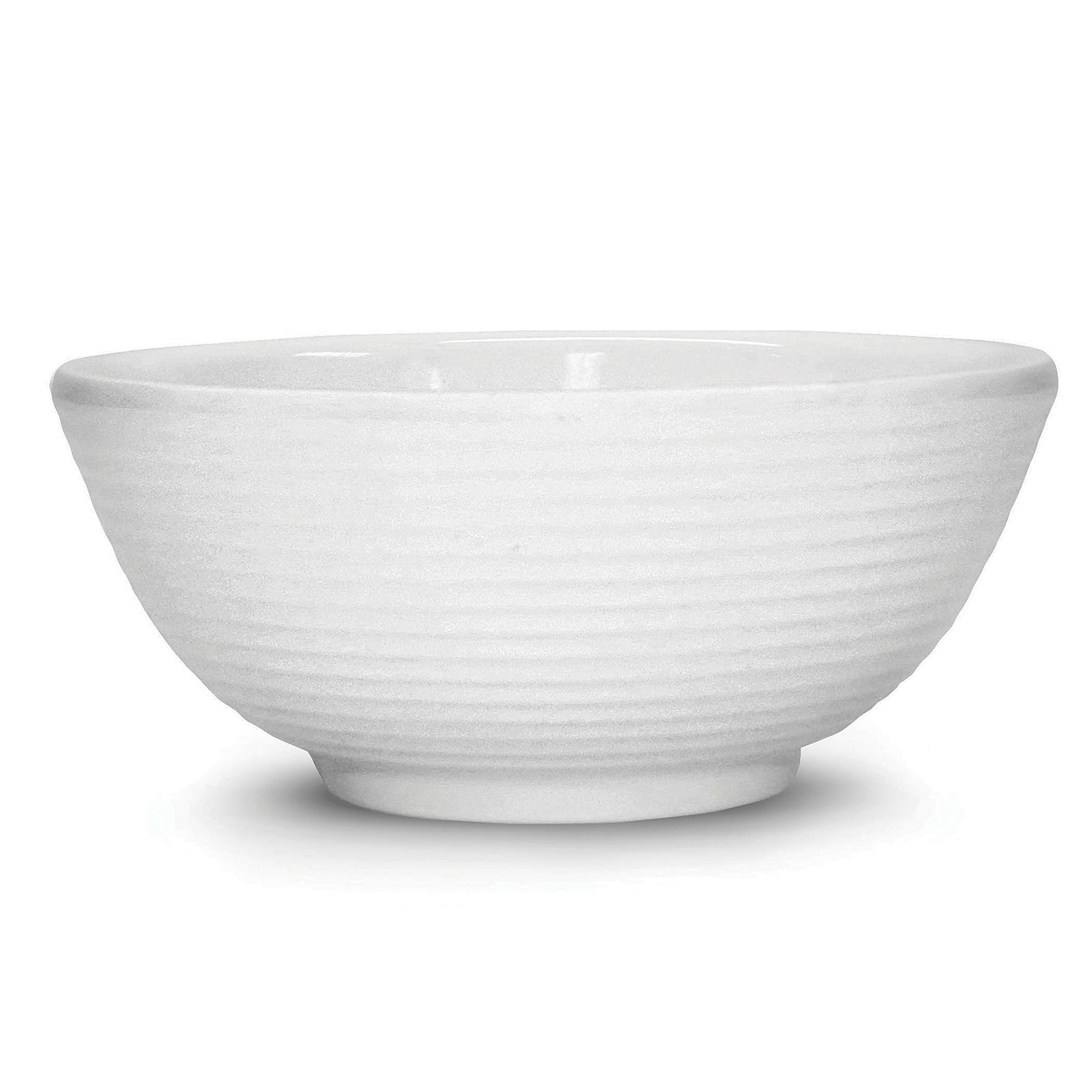 Ramekin redondo acanalado TableCraft de melamina, 90 ml blanco