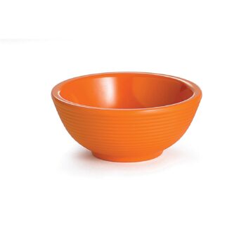 Ramekin redondo acanalado TableCraft de melamina, 90 ml naranja