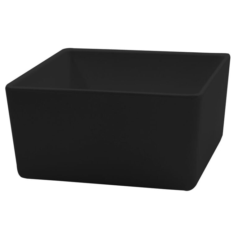 Recipiente de lados rectos de melamina, 15 x 15 x 7,5 cm — Caja de 12 unidades