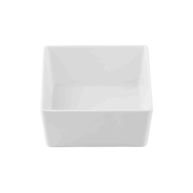 Recipiente de melamina de lados rectos, 1,5 L, 16 x 16 x 7,5 cm — Caja de 6 unidades