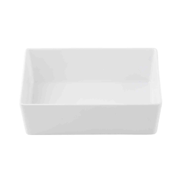Recipiente de melamina de lados rectos, 2 L, 24 x 16 x 7,5 cm — Caja de 6 unidades